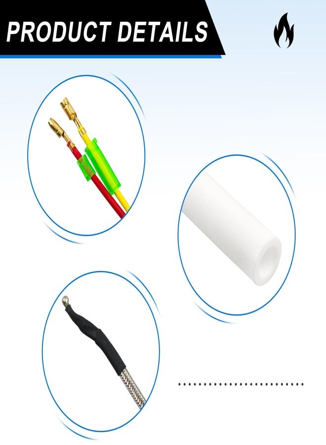 BKIFU For QuadraFire 812-4470 14"Thermocouple and Protection Tube Cover 812-1322 replacement for Quadra Fire Castile, Contour, Mt Vernon OE, Sante Fe,Heatilator Eco-Choice CAB50, PS35, and PS50 parts - Image 5